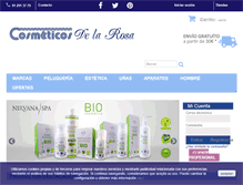 Tablet Screenshot of cosmeticosdelarosa.com